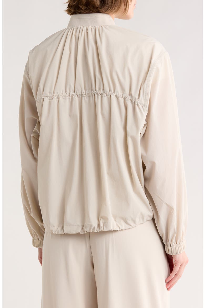 Inbound Ruched Bomber Jacket, Alternate, color, GREY MOONBEAM