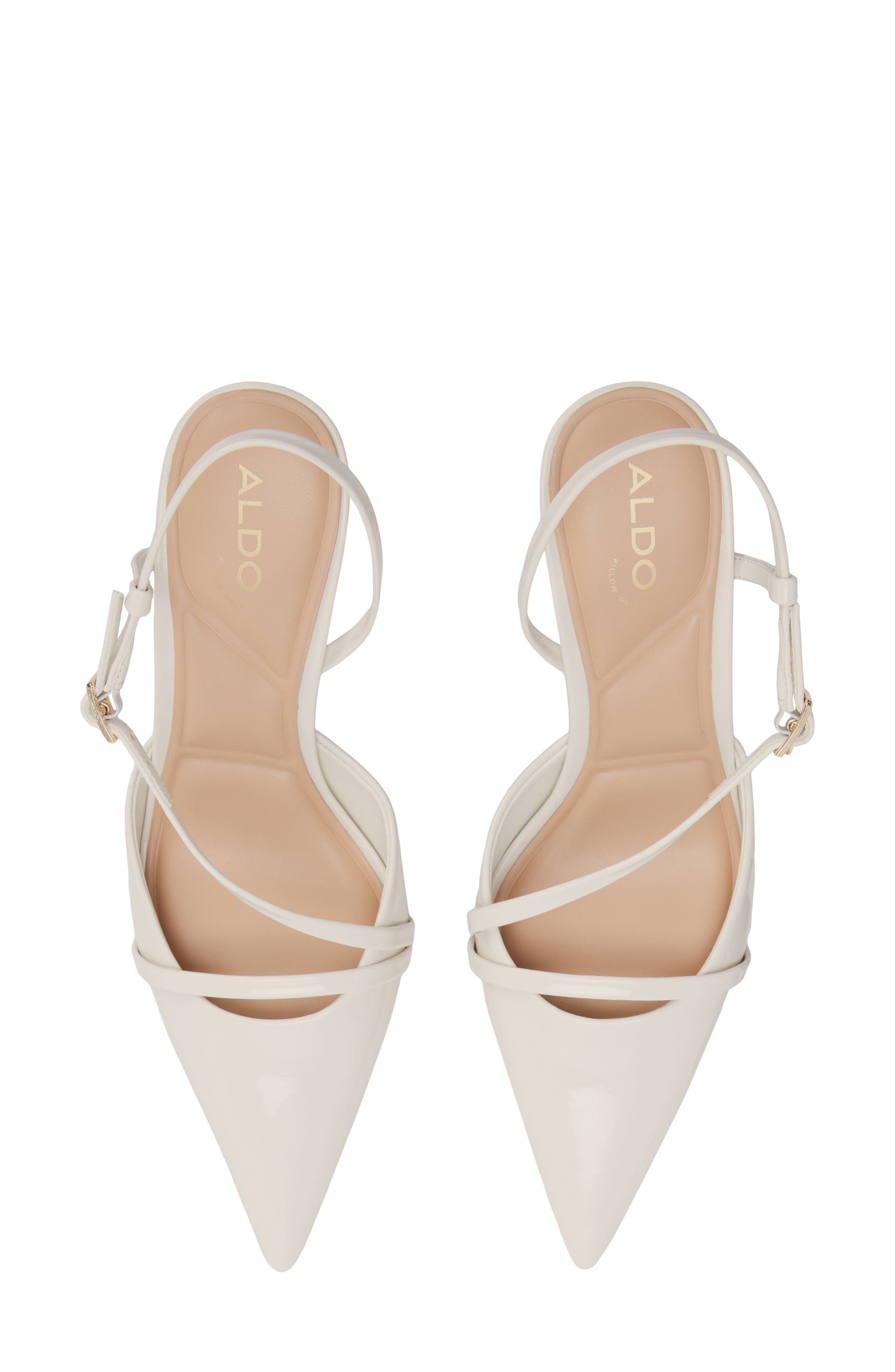 Ellsie Slingback Pointed Toe Pump, Alternate, color, WHITE