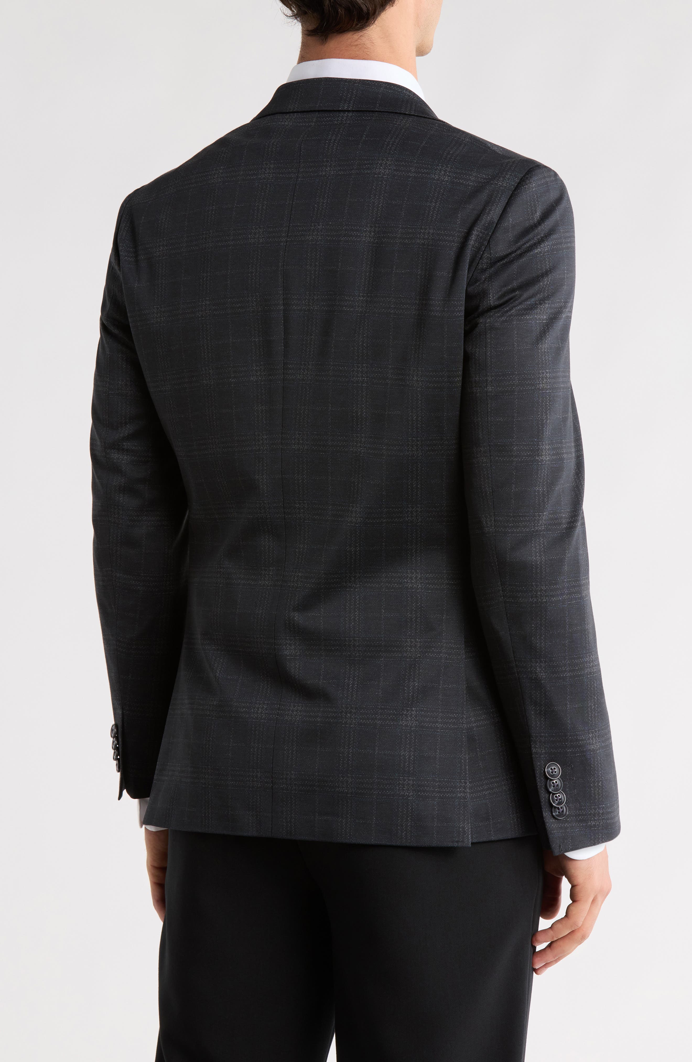 Plaid Two-Button Sport Coat - image 2