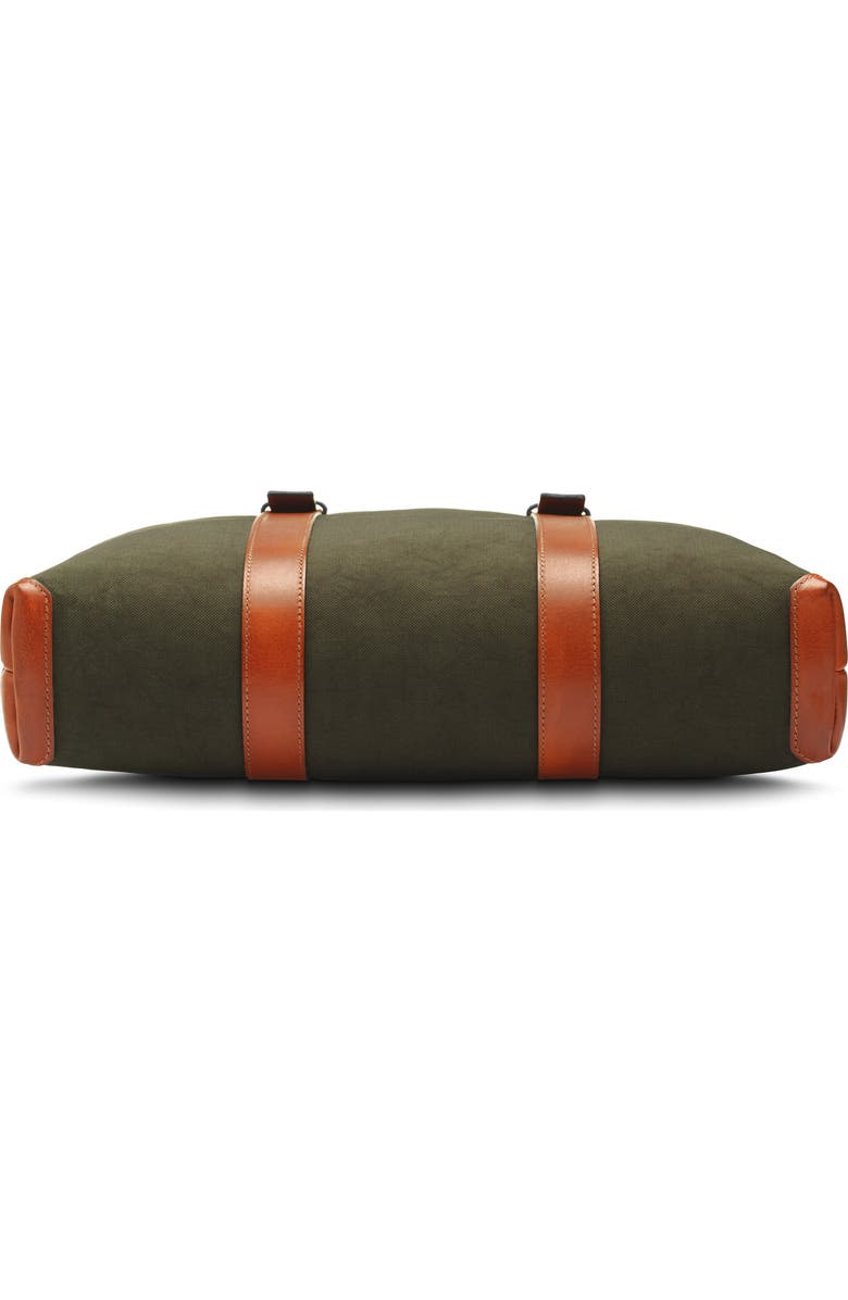 Bosca Arno Slim Recycled Nylon & Leather Tote, Alternate, color, Olive Drab