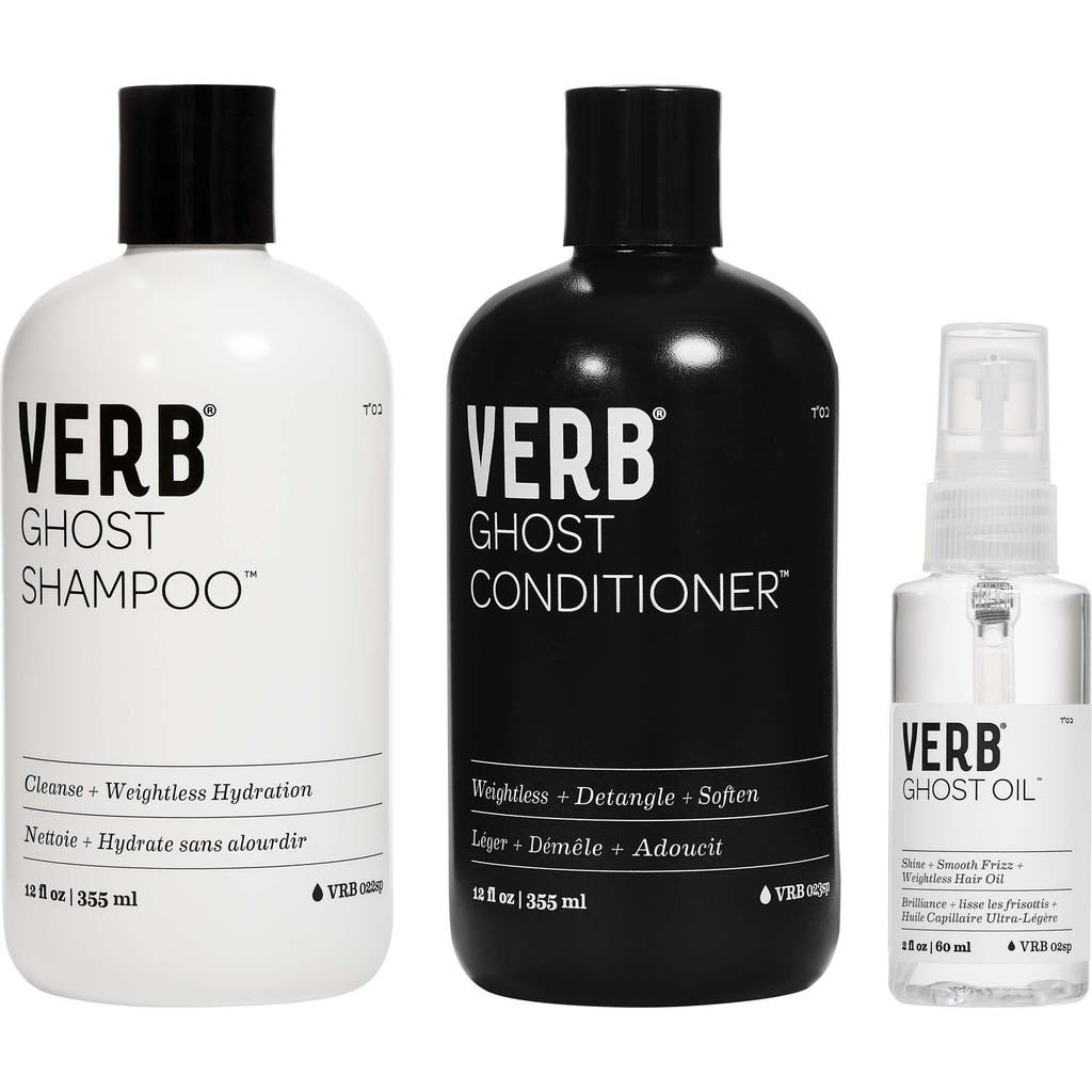 Verb Ghost Trio Hair-care Set $71 Value In Transparent