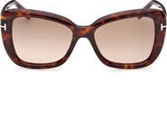 TOM FORD Maeve 55mm Gradient Polarized Butterfly Sunglasses