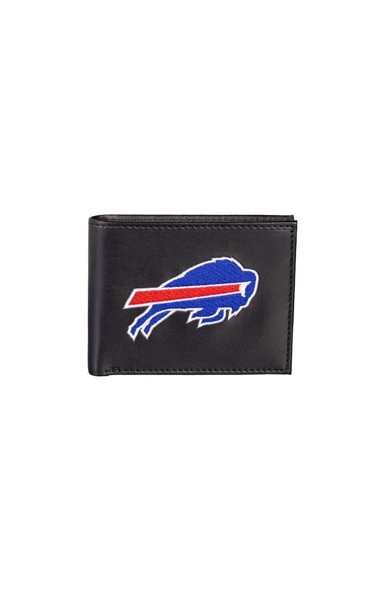 Evergreen Enterprises Buffalo Bills Synthetic Leather Embroidered Bifold Wallet, Alternate, color, Black