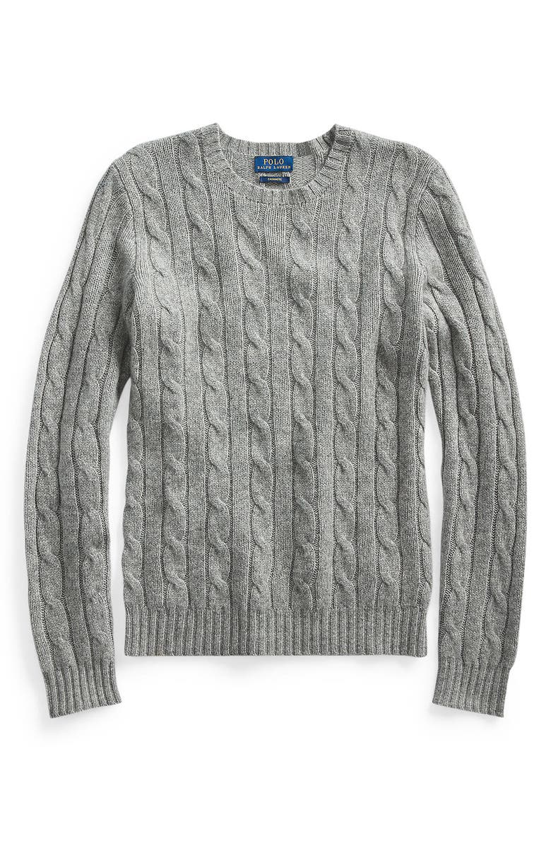Polo Ralph Lauren Julianna Cashmere Cable Crewneck Sweater, Alternate, color,