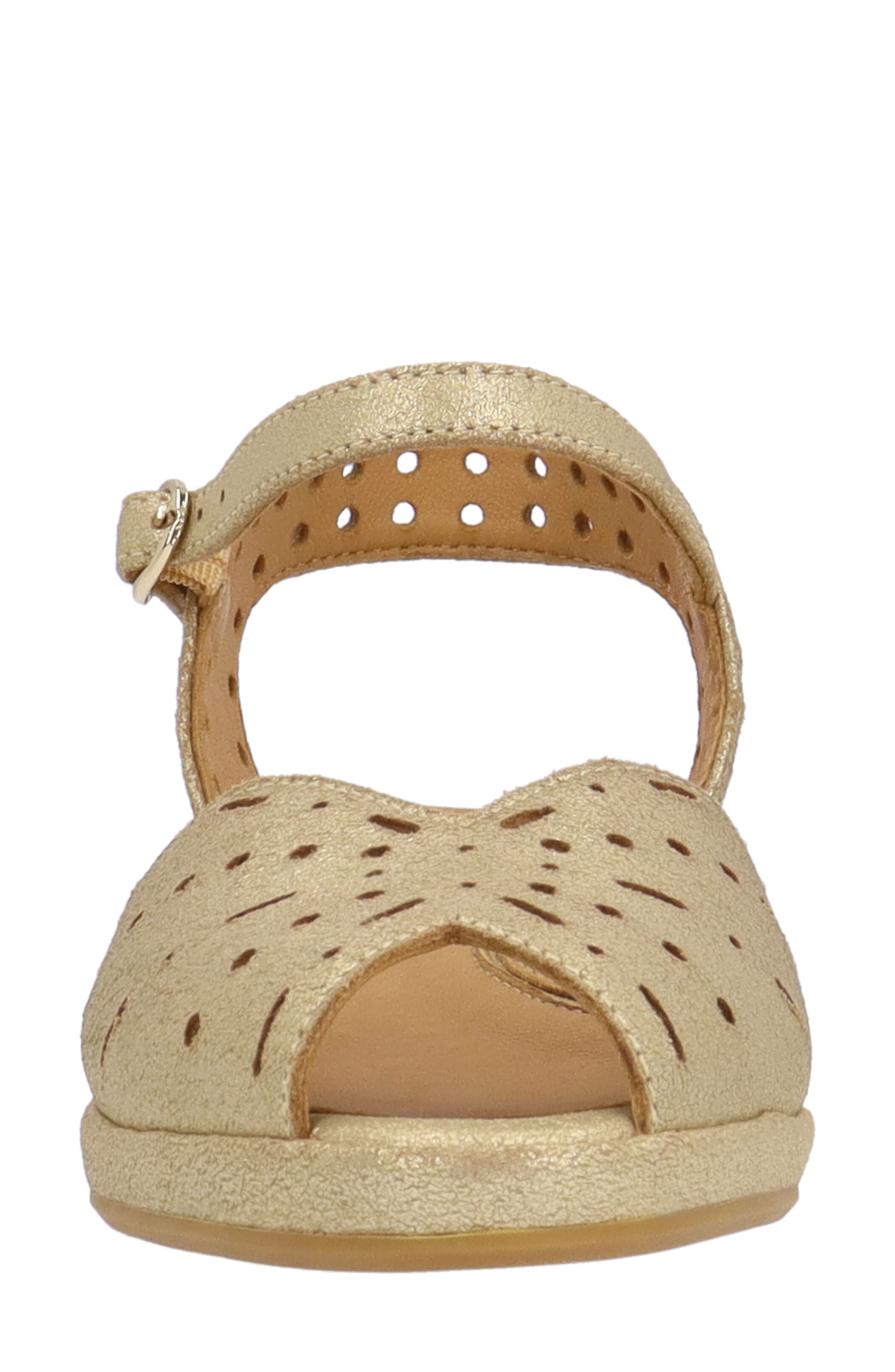 L'Amour des Pieds Brenn Ankle Strap Sandal, Alternate, color, Gold