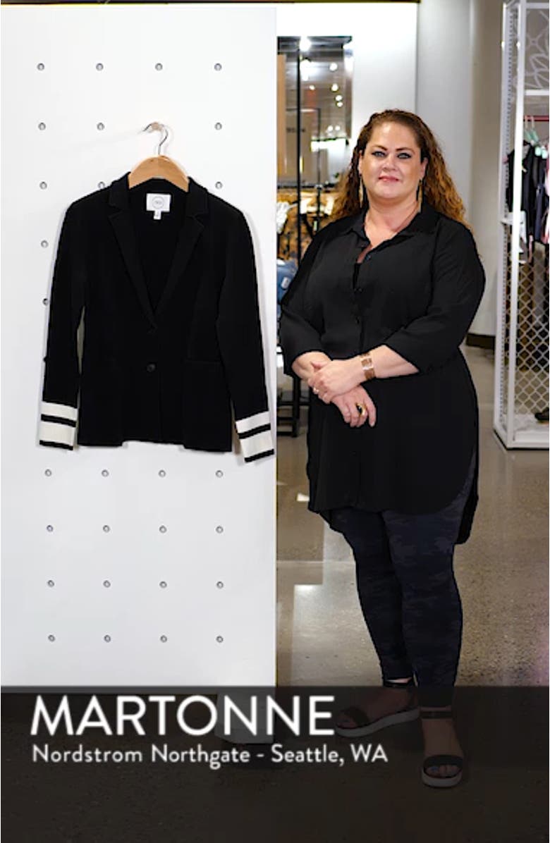 Stretch Wool Blend Sweater Blazer, sales video thumbnail