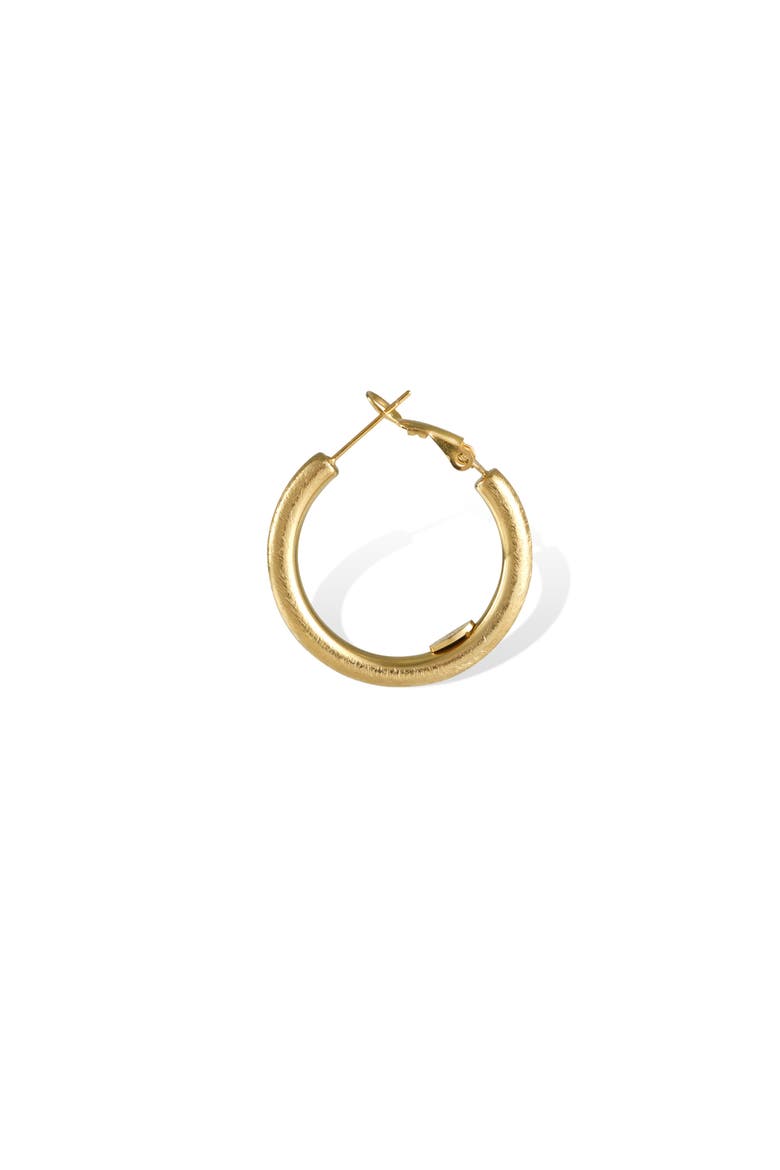 Retro Small Hoop Earrings, Alternate, color, Gold