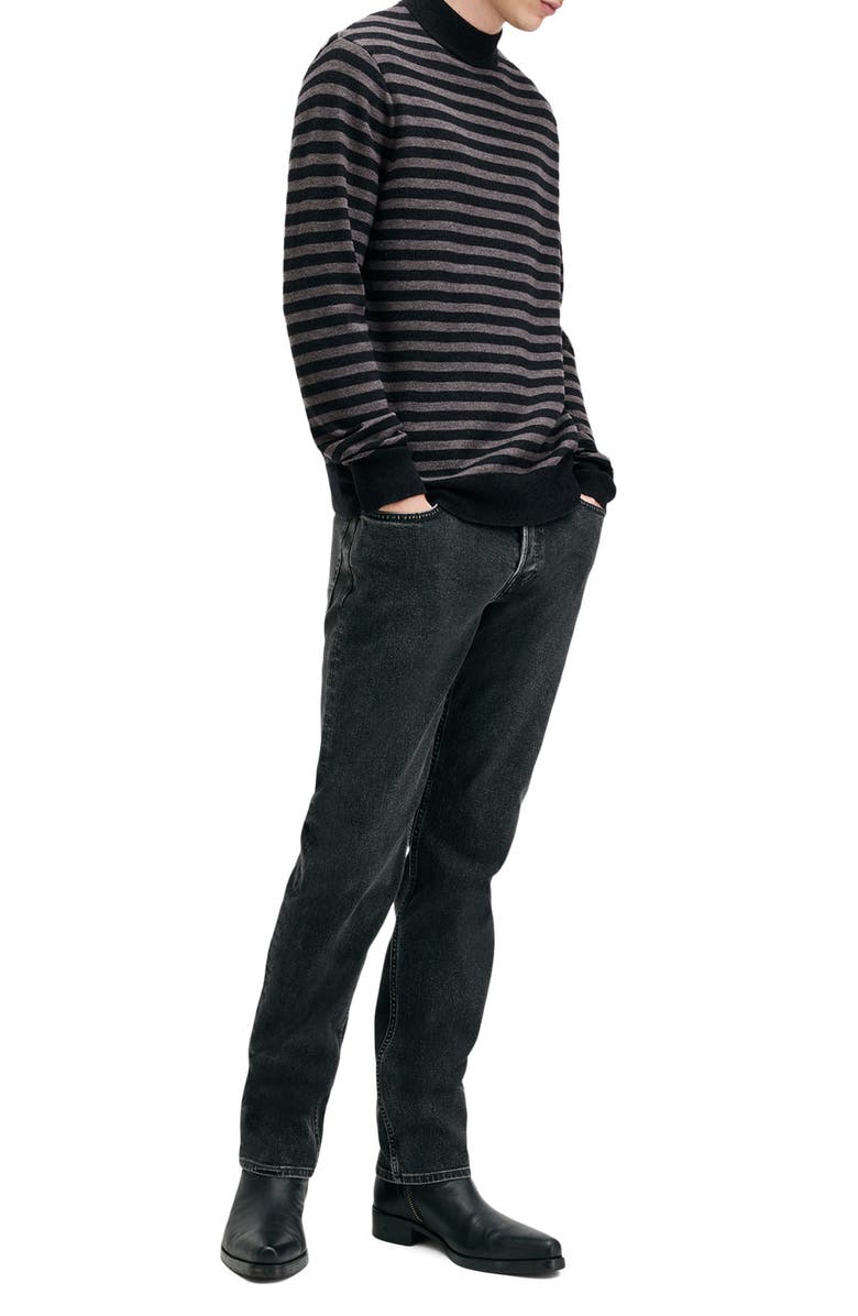 AllSaints Andi Stripe Wool Blend Mock Neck Sweater, Alternate, color, 
