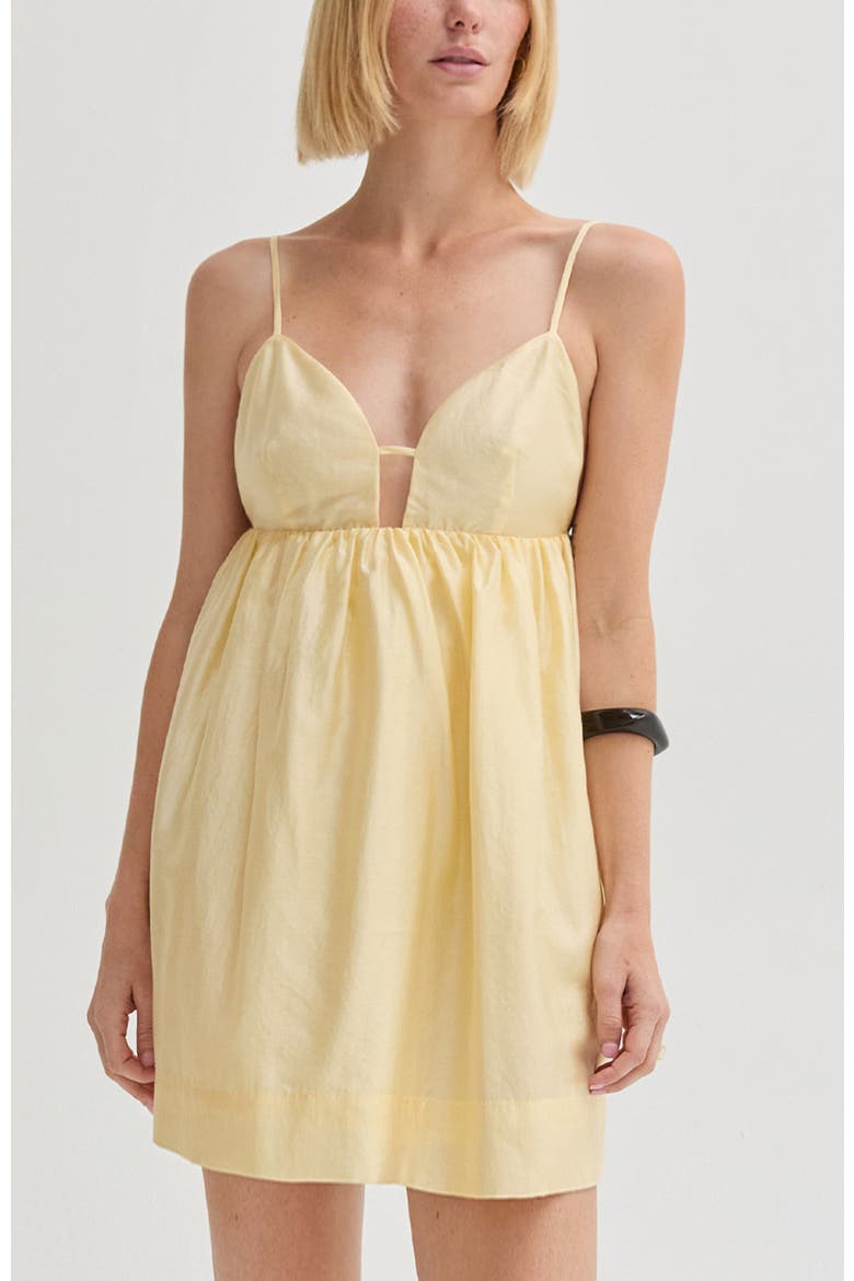 Babydoll Tencel Blend Mini Dress, Main, color, Butter