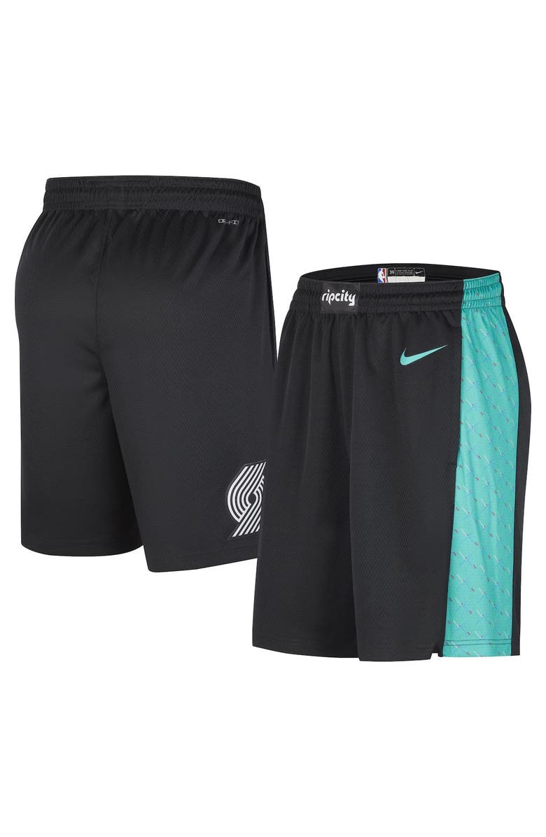 Nike Men's Nike Black Portland Trail Blazers 2022/23 City Edition Swingman Shorts, Main, color, 