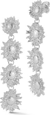 SPHERA MILANO Floral Linear Drop Earrings