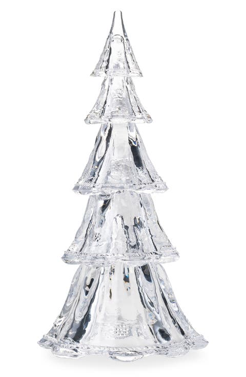 Berry & Thread Set of 5 Evergreen 16-Inch Large Glass Trees