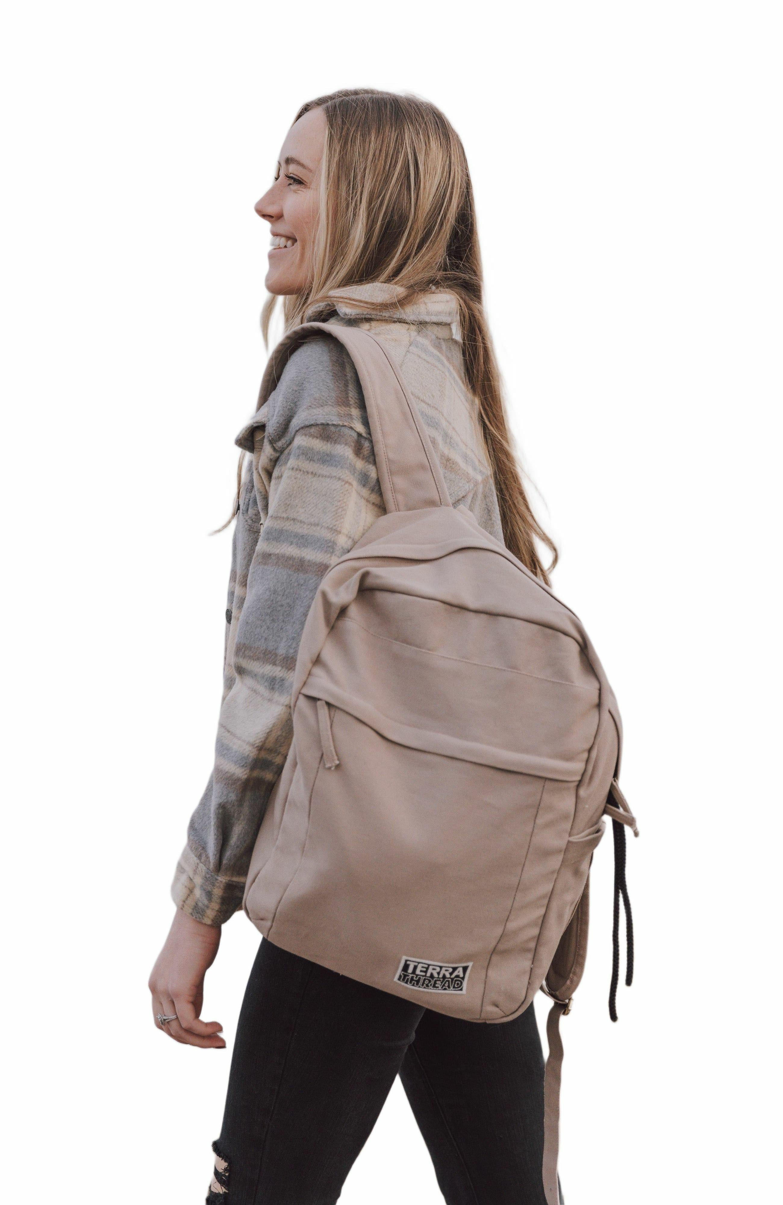 Organic Cotton Backpack, Alternate, color, Sand Dune