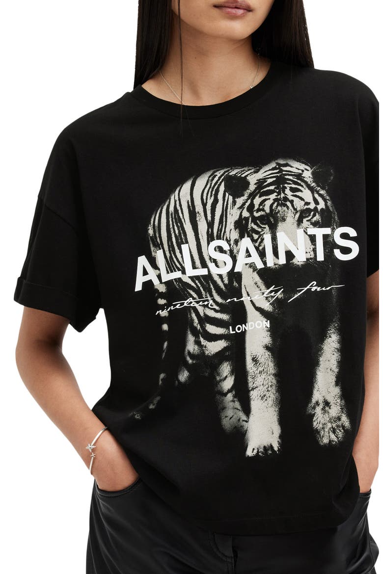 Kit Briar Tiger Cotton Graphic T-Shirt, Alternate, color, BLACK