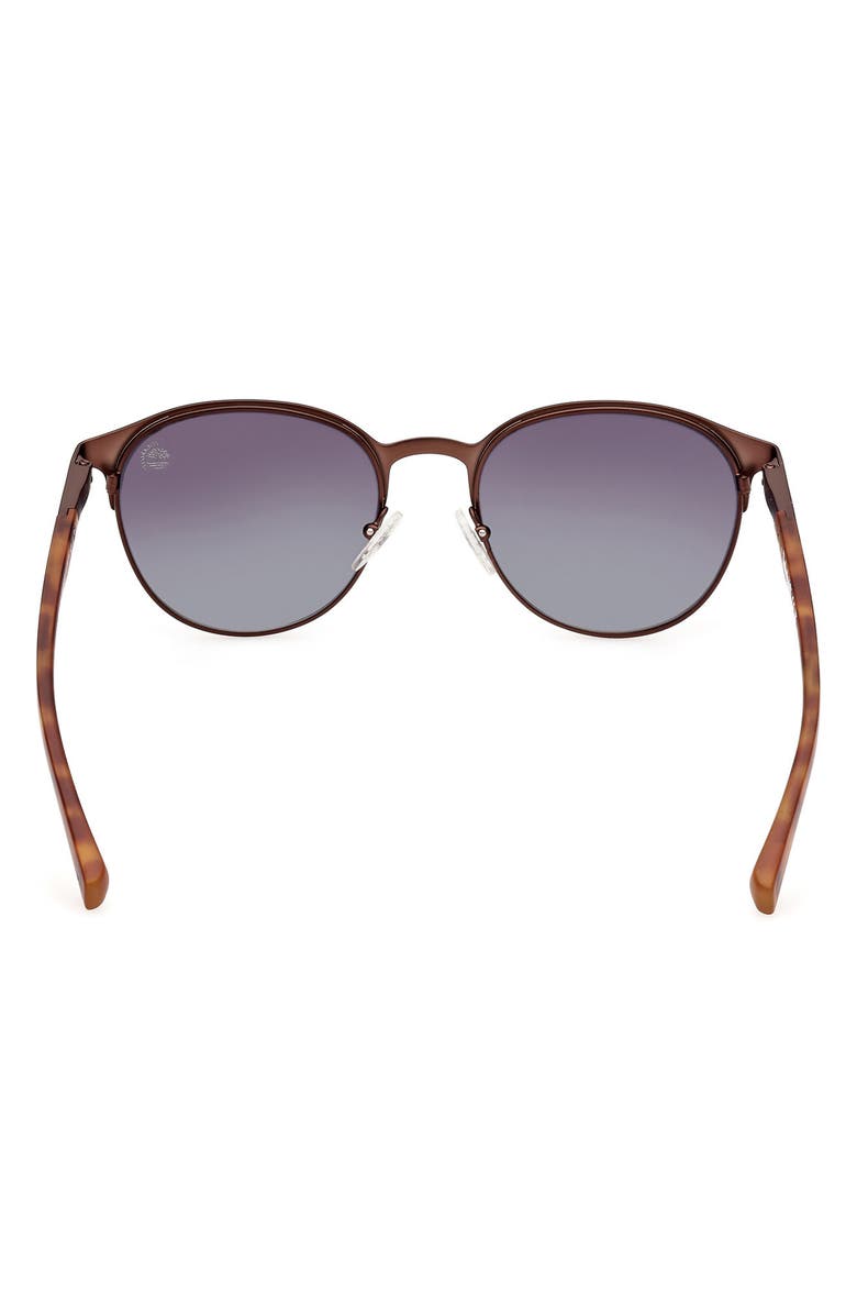 Timberland 53mm Polarized Round Sunglasses, Alternate, color,