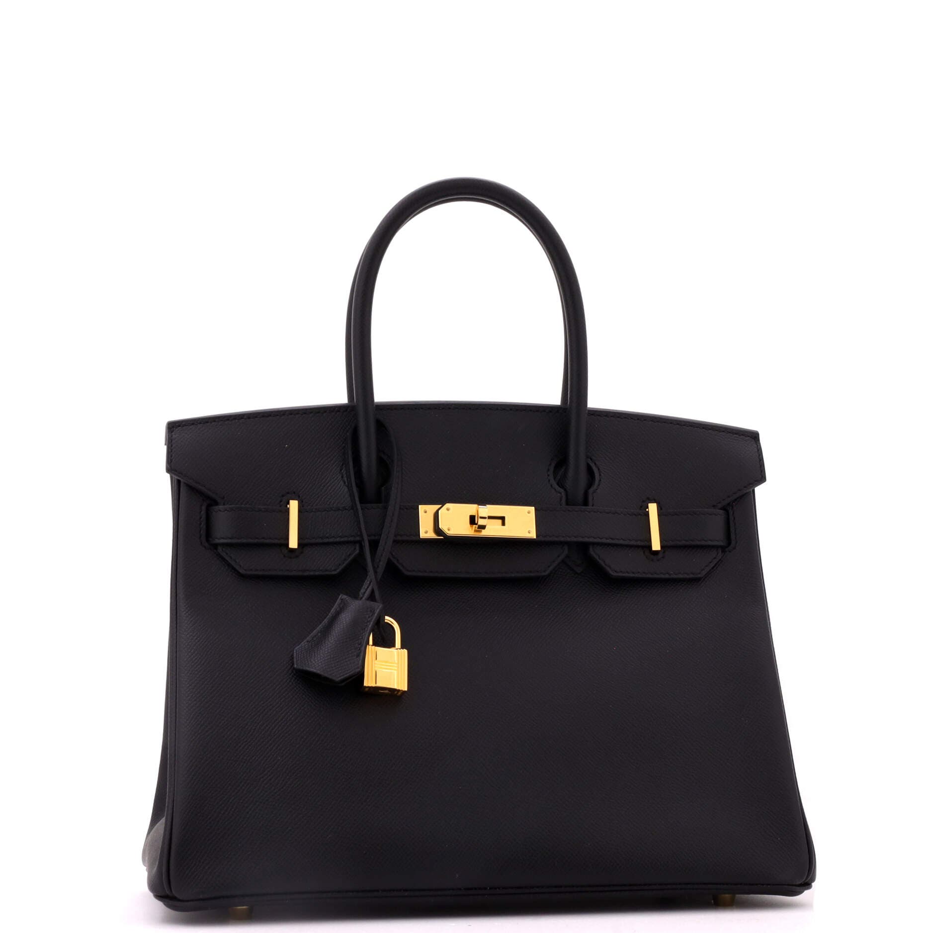 Pre-Owned Hermes Birkin Handbag Black Epsom with Gold Hardware 30, Alternate, color, Noir