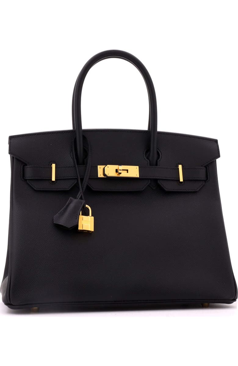 Pre-Owned Hermes Birkin Handbag Black Epsom with Gold Hardware 30, Alternate, color, Noir