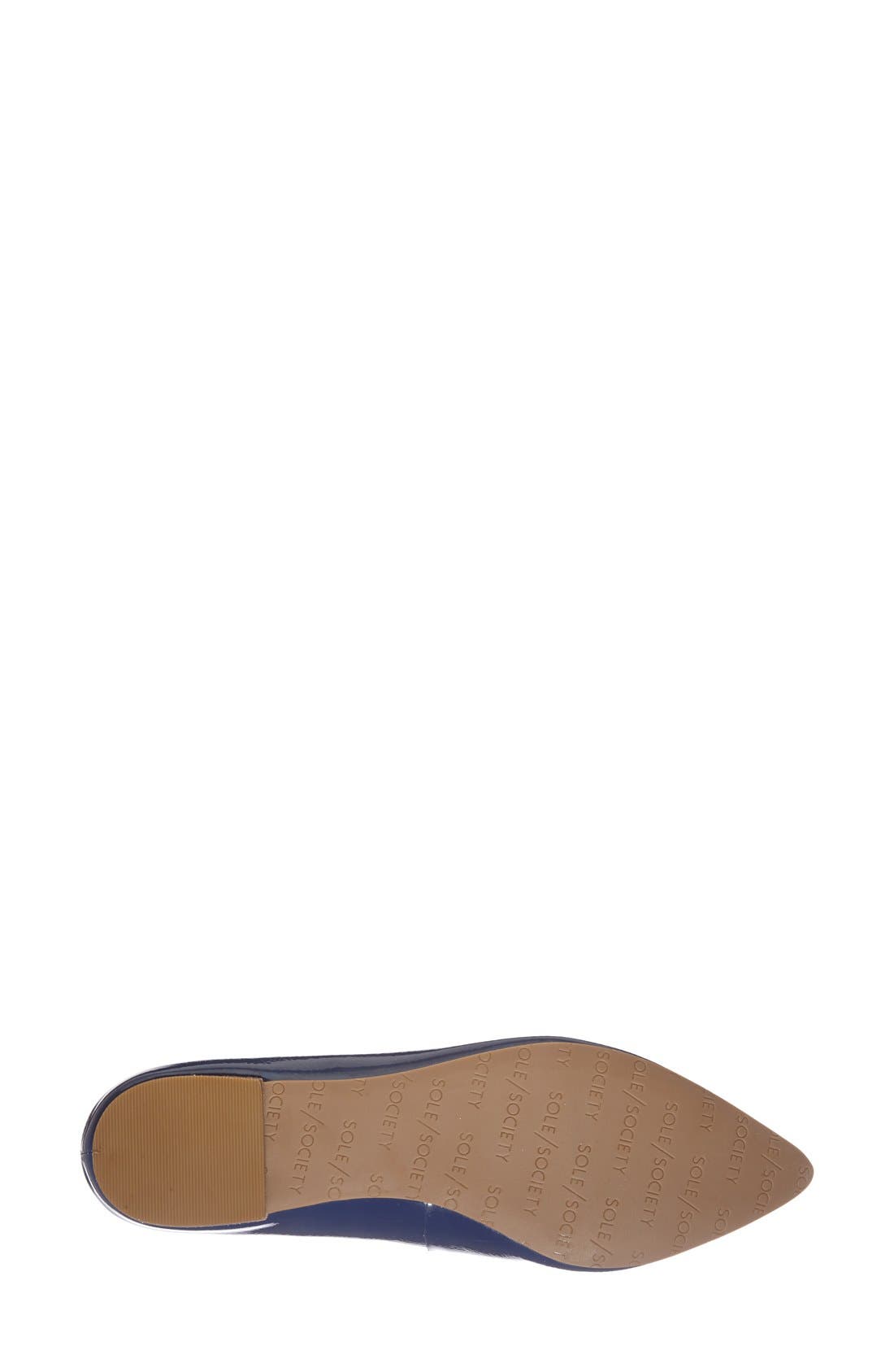 'Cammila' Pointy Toe Loafer, Alternate, color, MIDNIGHT LEATHER
