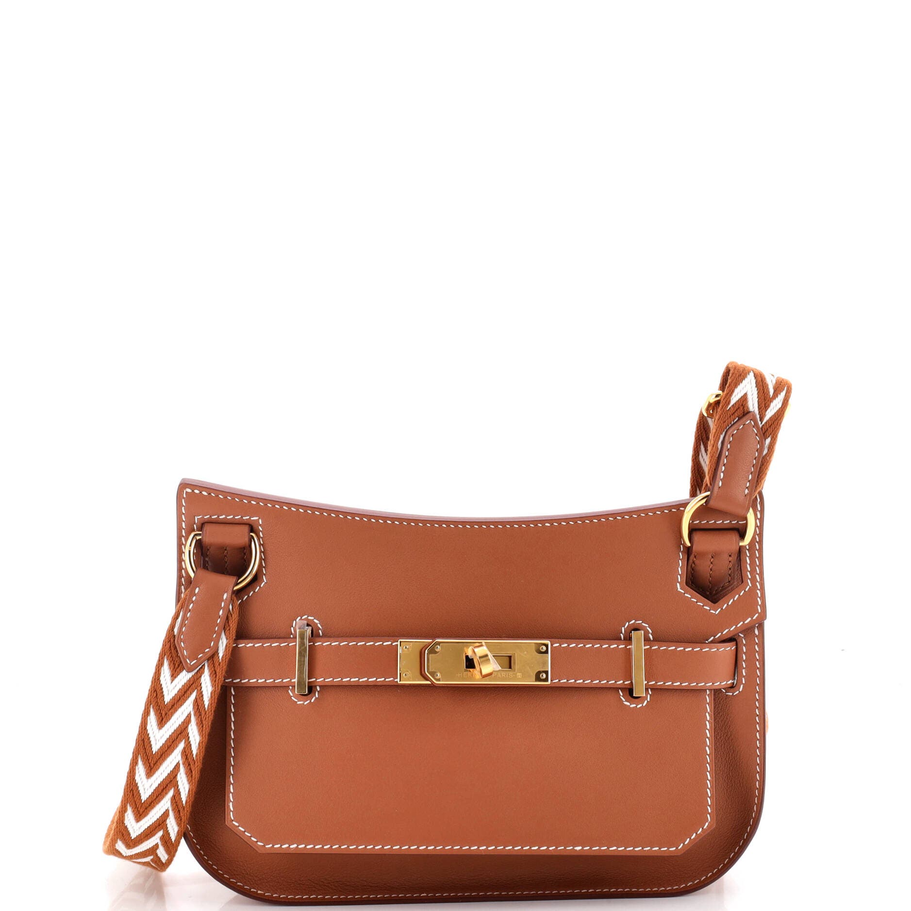 Pre-Owned Hermes Jypsiere Bag Swift Mini, Main, color, Gold