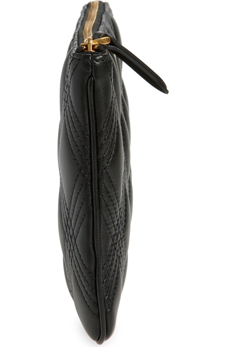 Valentino Garavani Medium Quiltie 67 Quilted Leather Pouch, Alternate, color, Nero