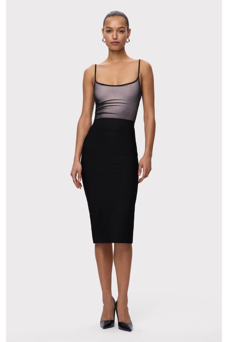 Icon Bandage Pencil Skirt, Alternate, color, BLACK