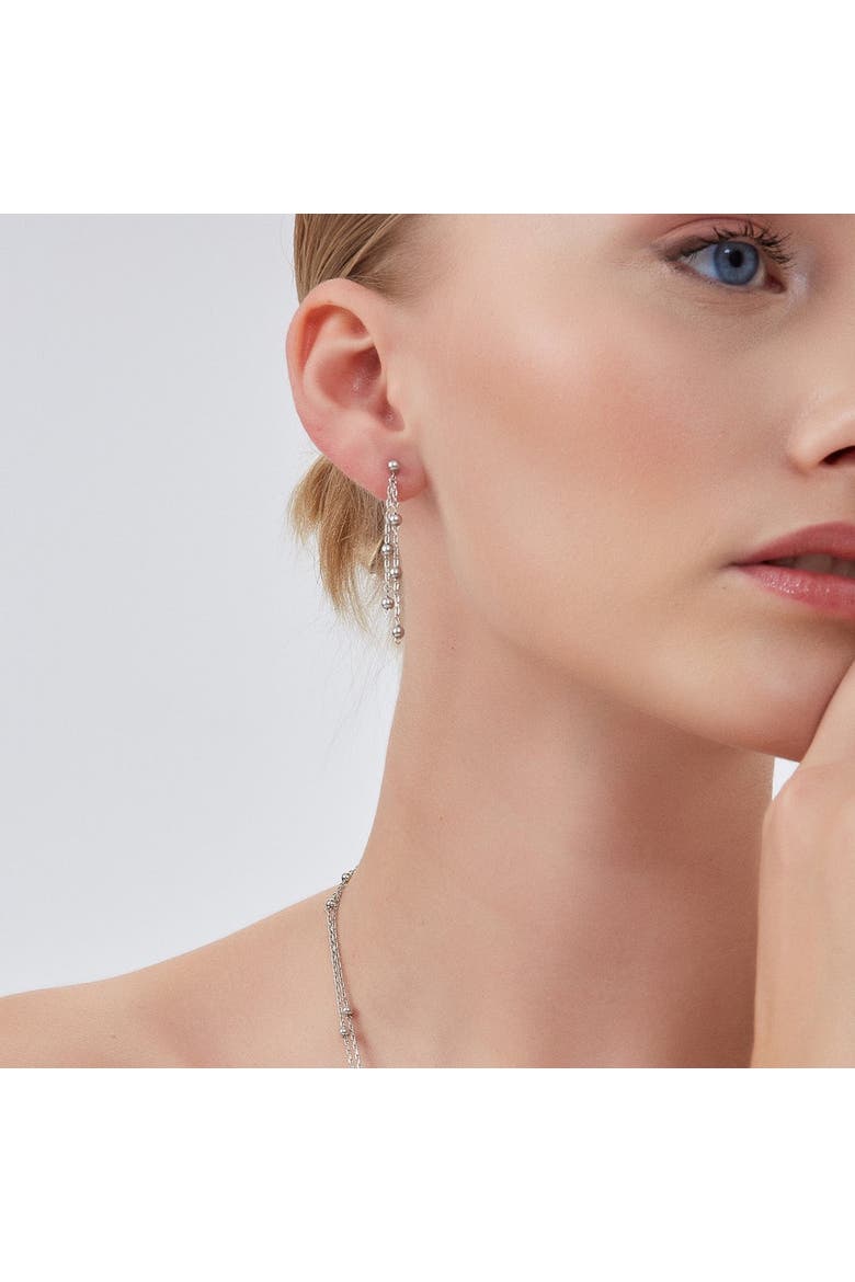 Dorica Sterling Silver Multi Bead Drop Earring, Alternate, color, Rose gold