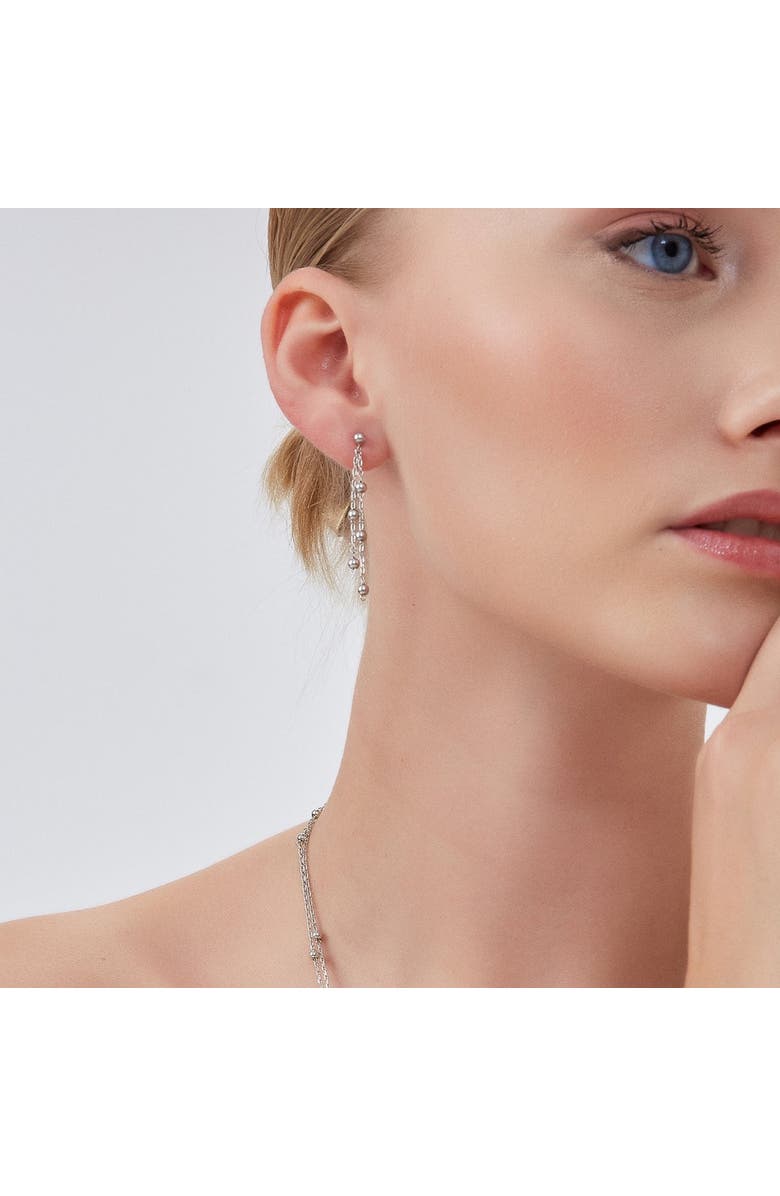 Spero London Dorica Sterling Silver Multi Bead Drop Earring, Alternate, color, Rose Gold