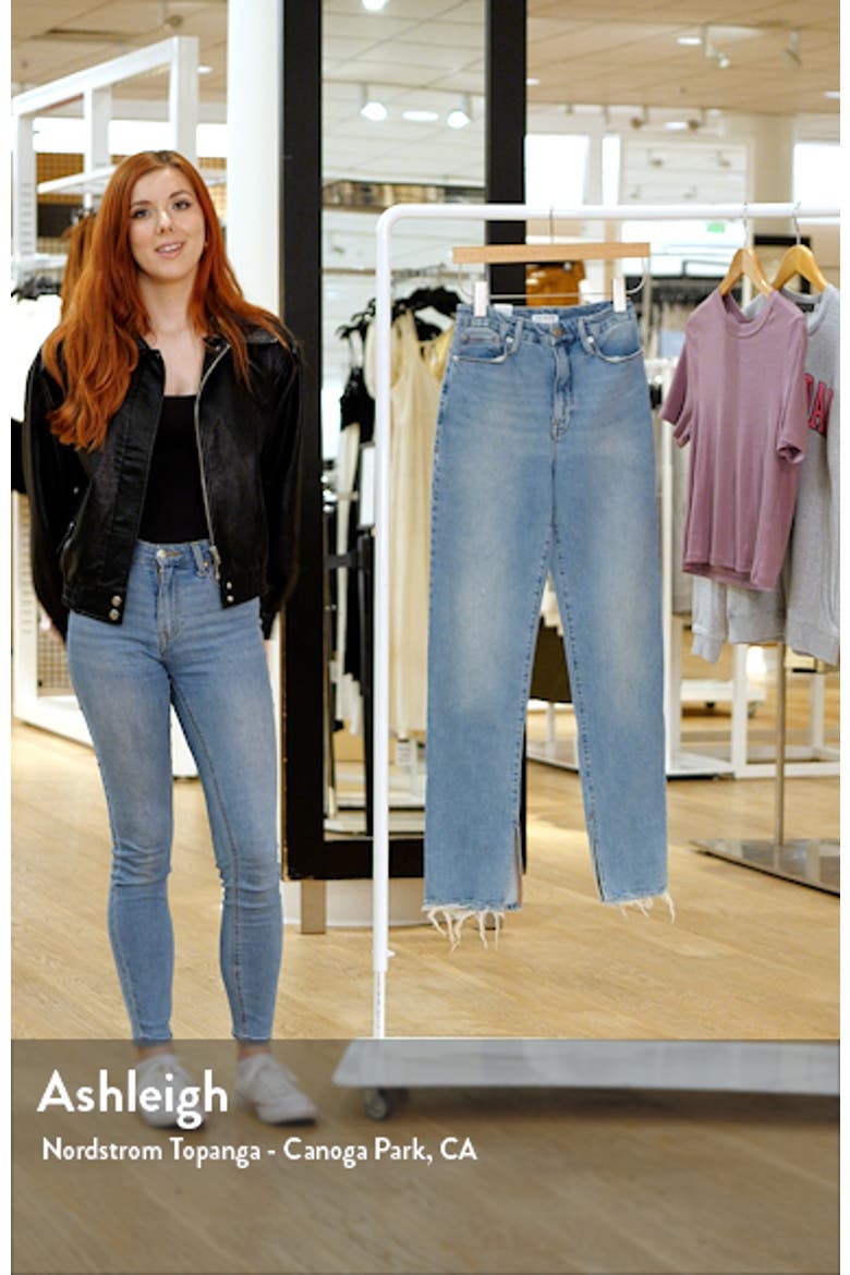 Good Boy Split Hem High Waist Straight Leg Jeans video
