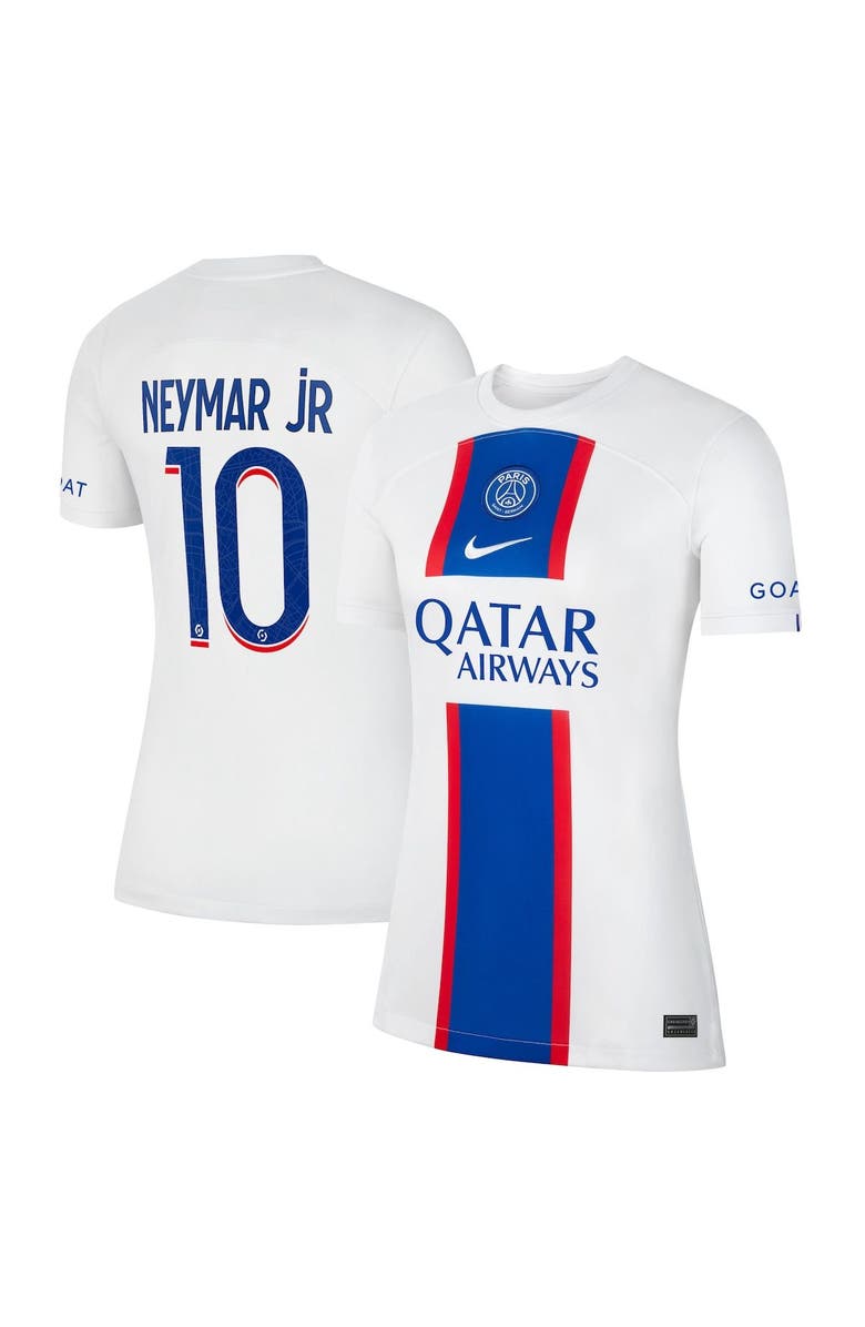 Nike Women's Nike Neymar Jr. White Paris Saint-Germain 2022/23 Third Breathe Stadium Replica Player Jersey, Main, color,