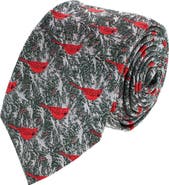 Trafalgar The Snowy Virginia Nightingale Silk Novelty Necktie
