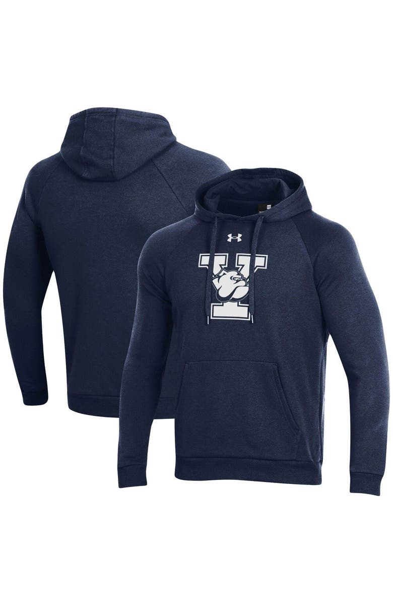 Under Armour Men's Under Armour Navy Yale Bulldogs Primary School Logo All Day Raglan Pullover Hoodie, Alternate, color,