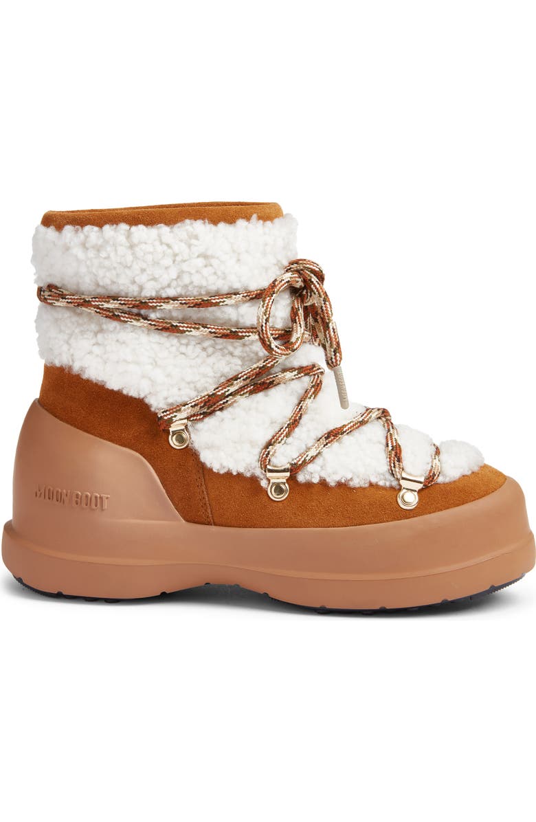 Moon Boot<sup>®</sup> Luna Water Repellent Genuine Shearling Boot, Alternate, color,