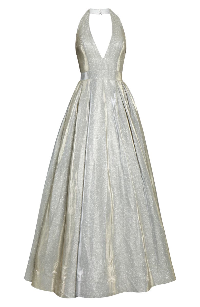 Ieena for Mac Duggal Mac Duggal Shimmering Halter Neck Ballgown, Alternate, color,
