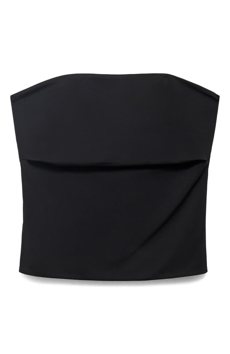 MANGO Strapless Bandeau Top, Alternate, color, Black