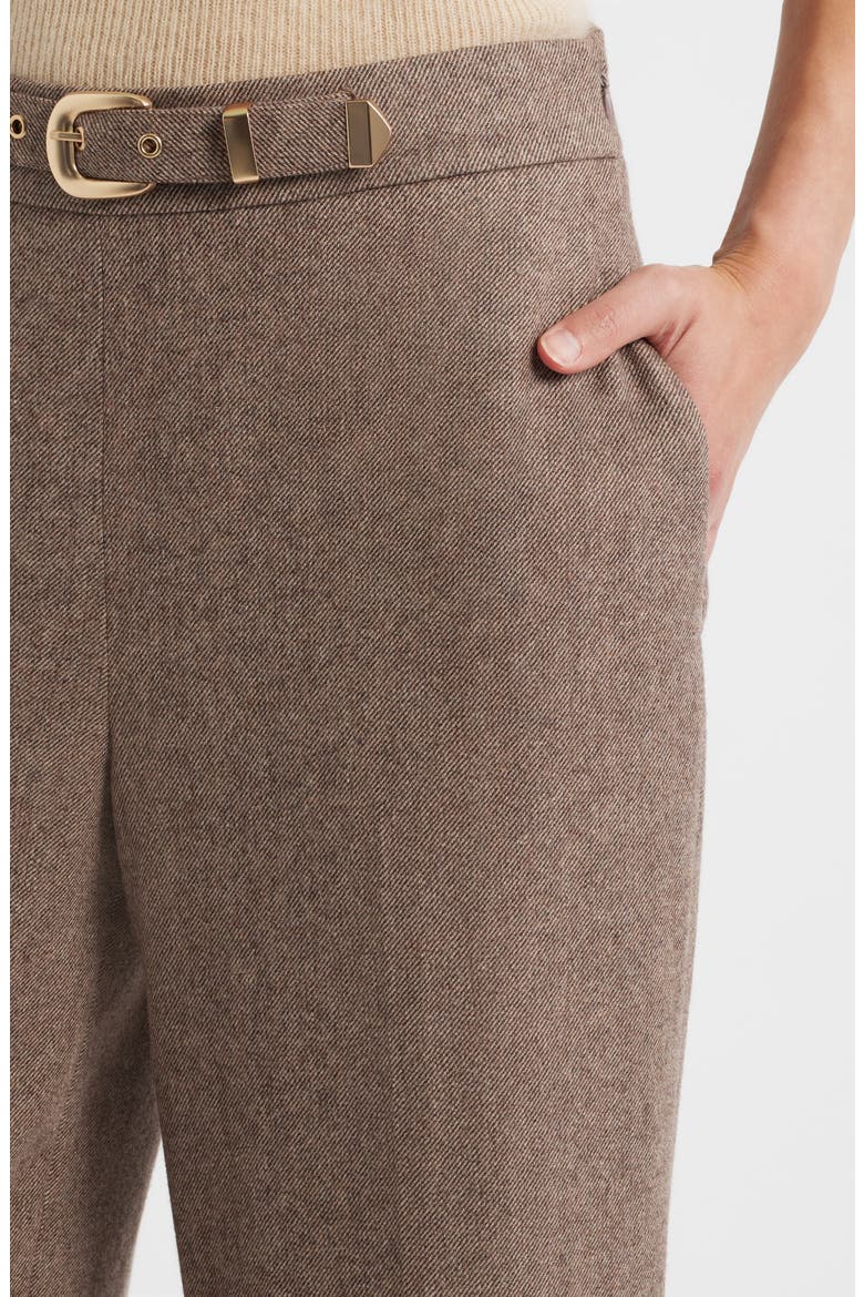 The Brianne Belted Straight Leg Pants, Alternate, color, BROWN/ FRENCH BEIGE