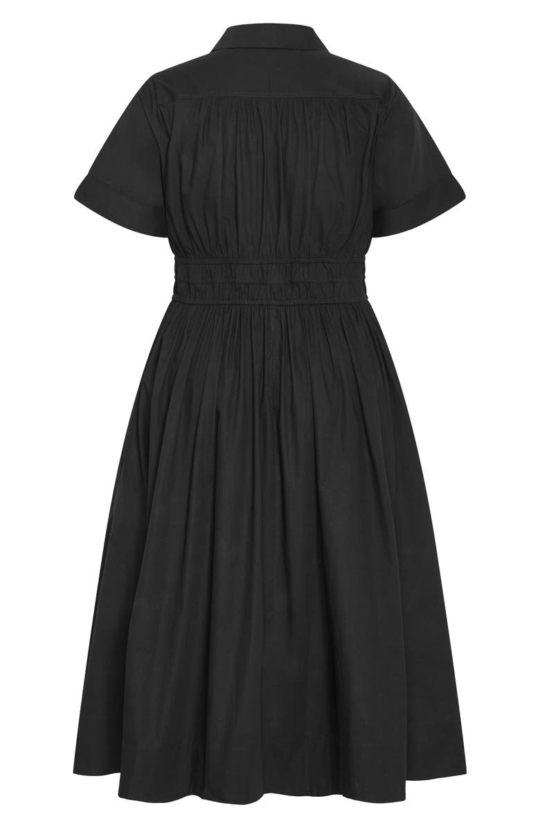 City Chic Lana Shirtdress, Alternate, color, Black