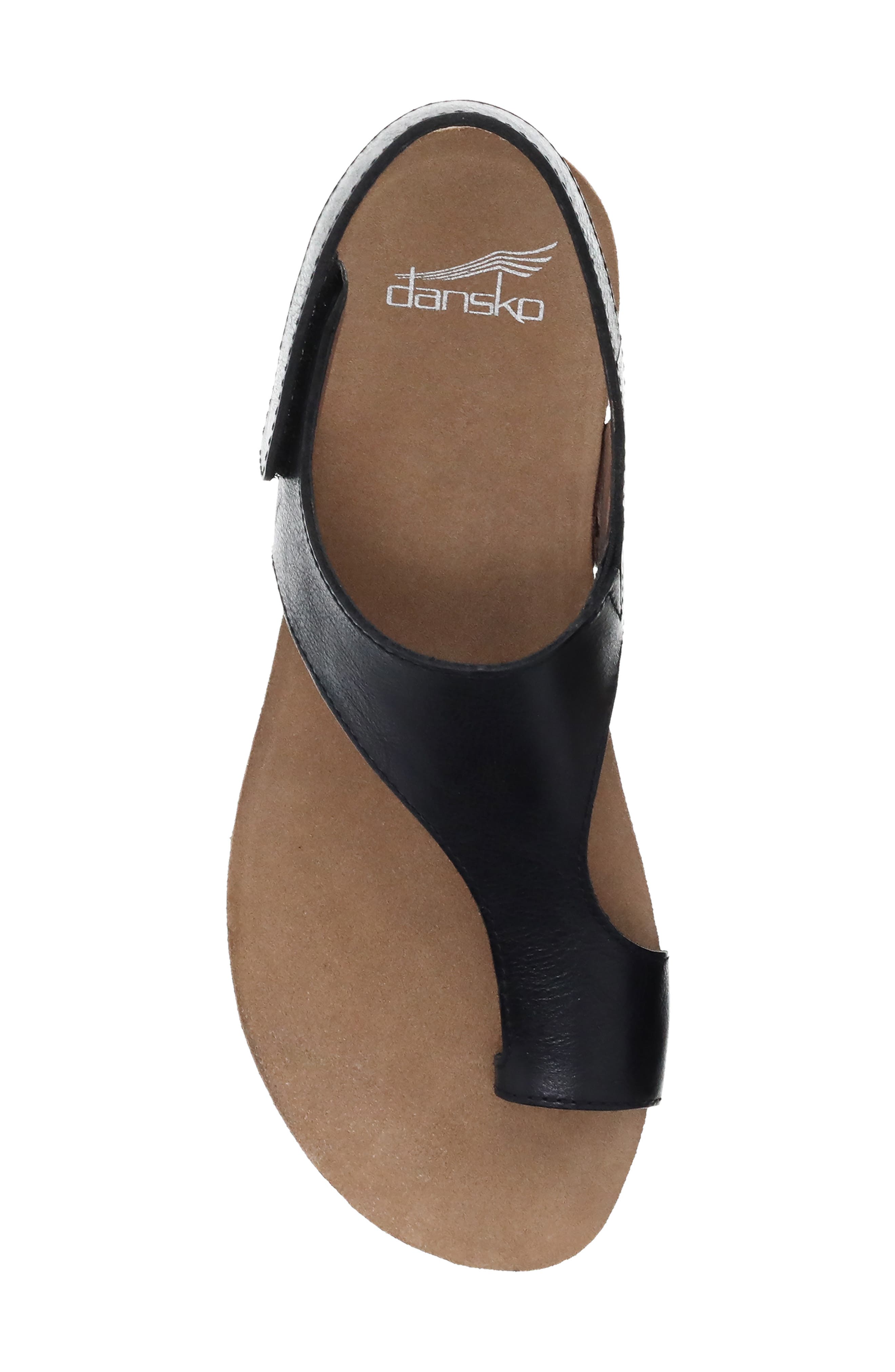 Dansko Reece Sandal, Alternate, color, Black Burnished Leather