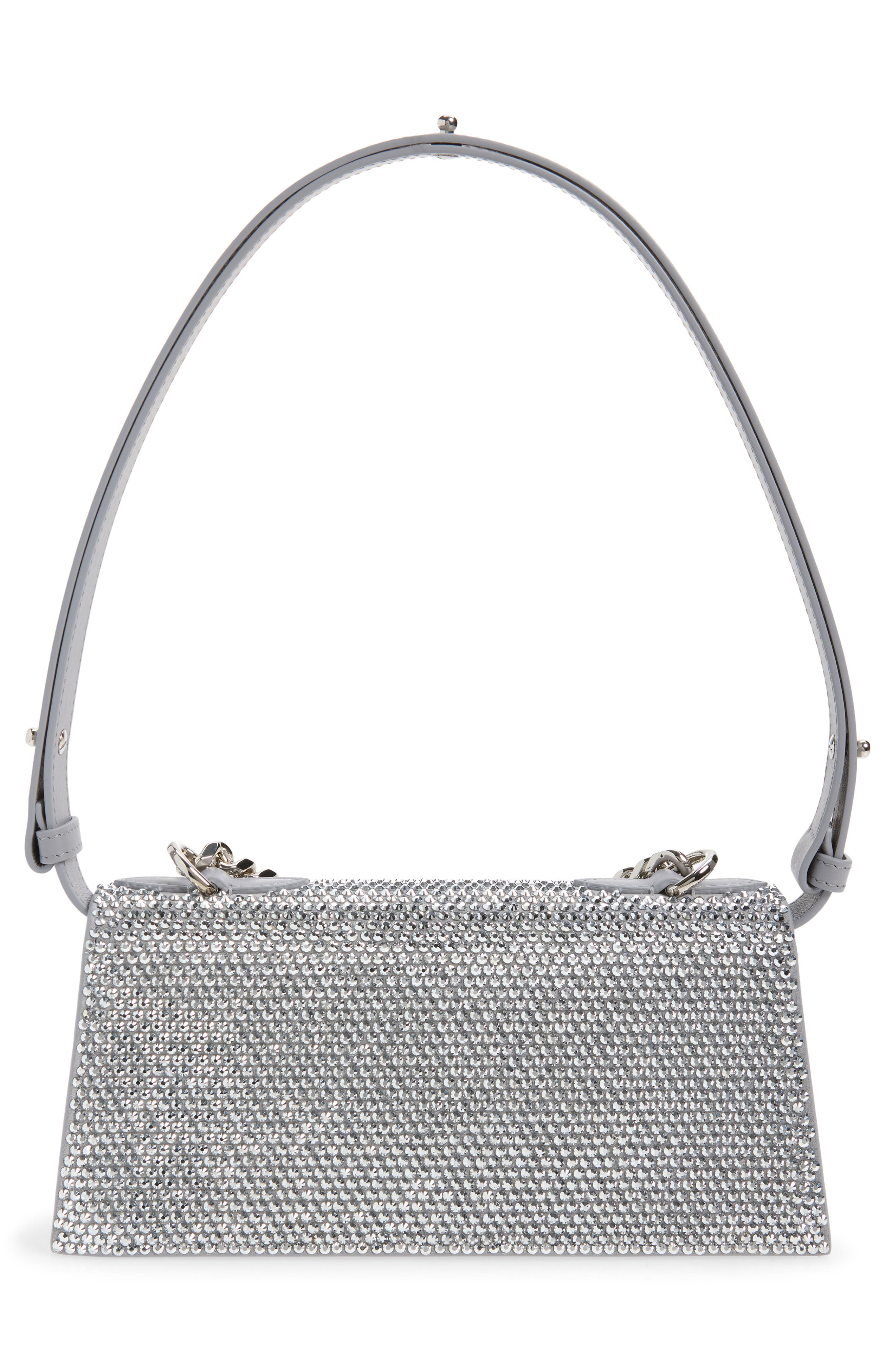 McQueen Mini Jeweled Shoulder Bag, Alternate, color, Lead