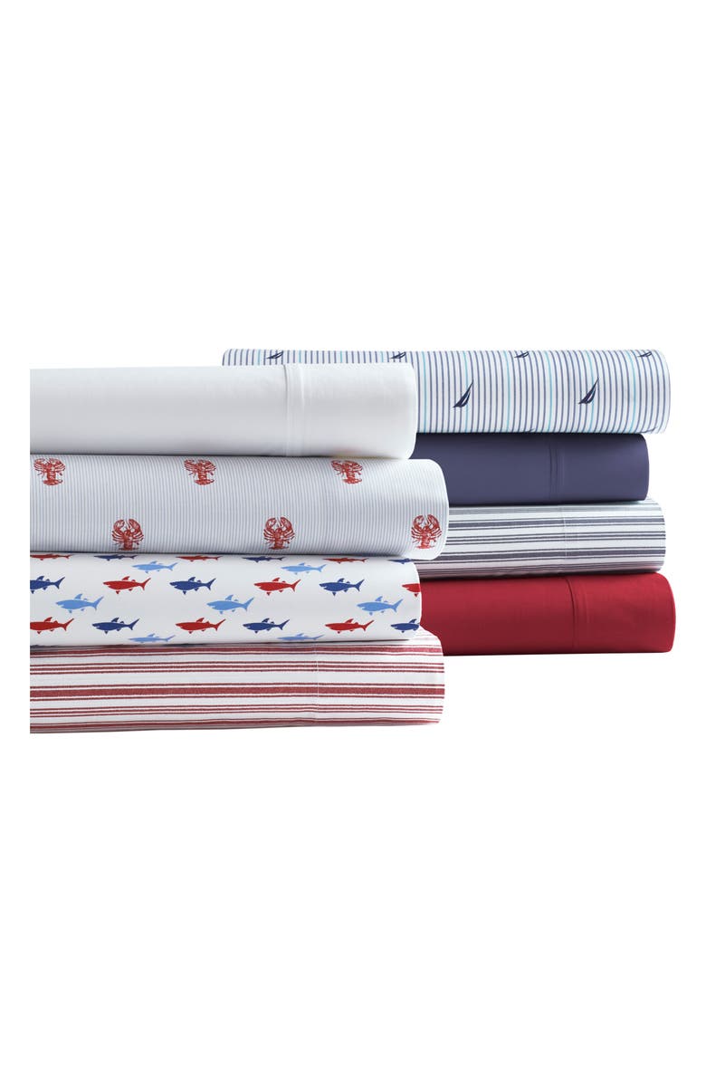 Nautica 'Coleridge' Cotton Sheet Set, Alternate, color, Red