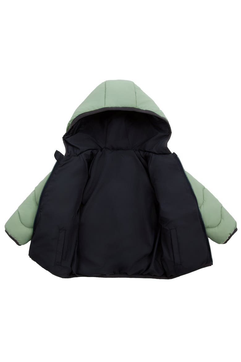 Kids' Reversible Hooded Puffer Jacket, Alternate, color, Green