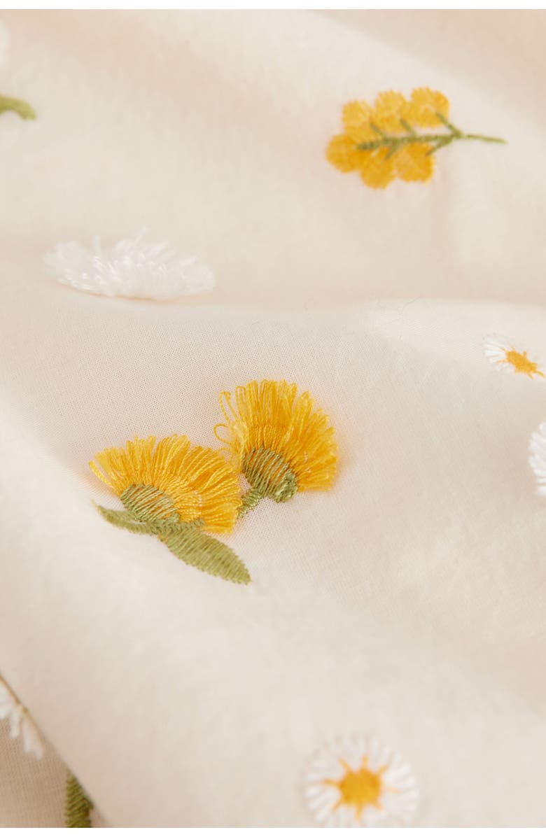 NEXT Floral Ditsy Print Embroidered Cotton Minidress, Main, color, 