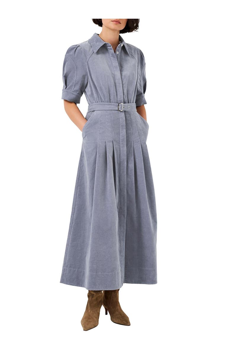 MINT VELVET Corduroy Belted Midi Dress, Alternate, color, Blue