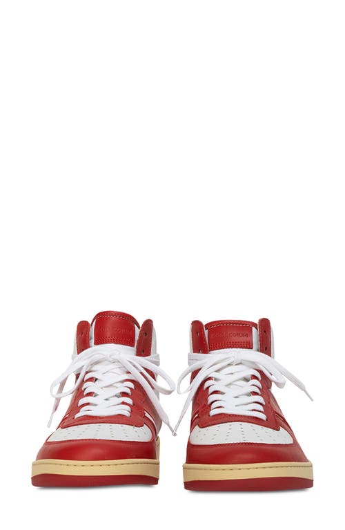 Collegium Pillar Destroyer High Top Sneaker In Red