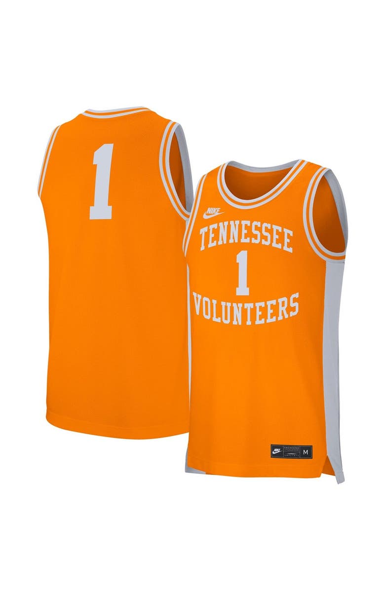Nike Men's Nike #1 Tennessee Orange Tennessee Volunteers Retro Replica Basketball Jersey, Alternate, color,
