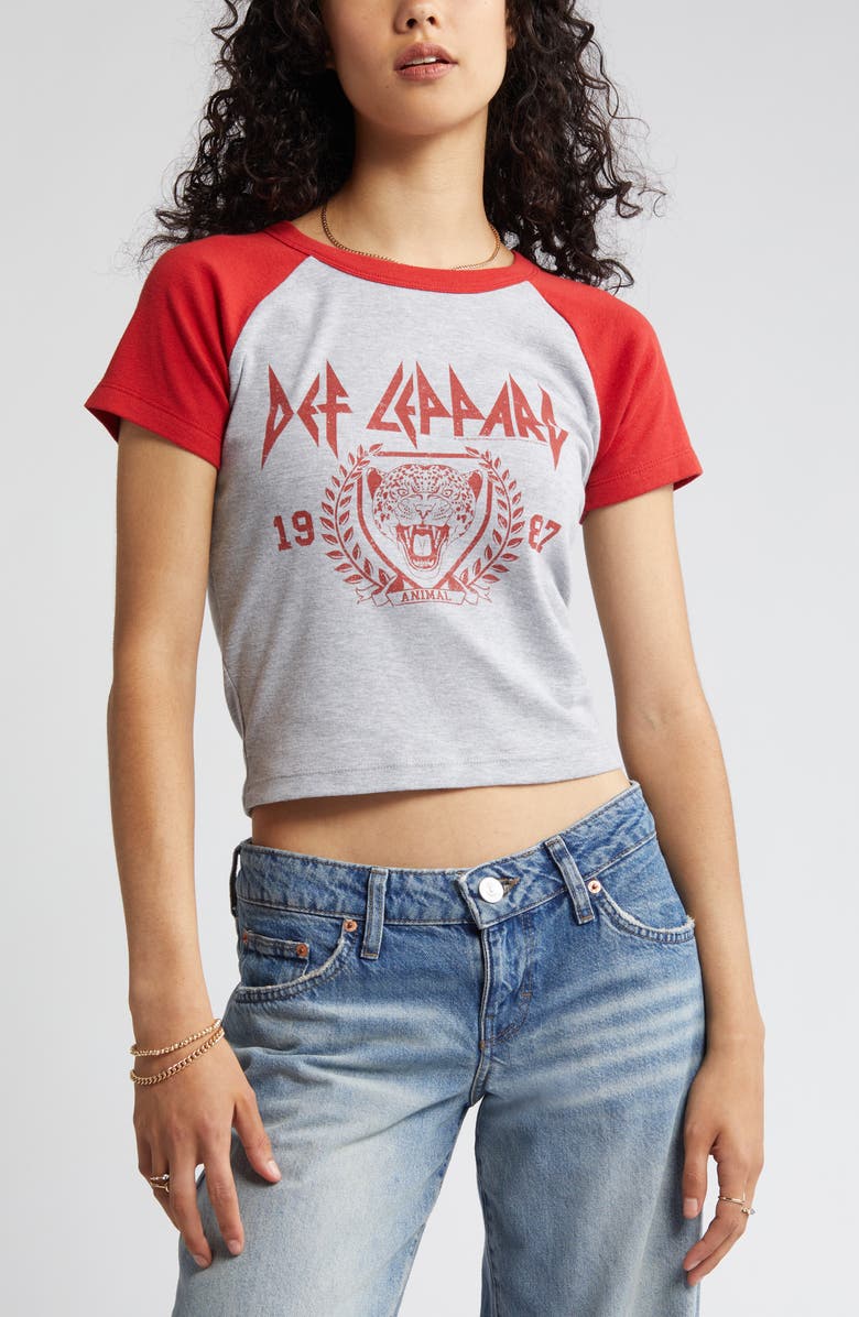 Vinyl Icons Def Leppard Colorblock Cotton Graphic T-Shirt, Alternate, color,