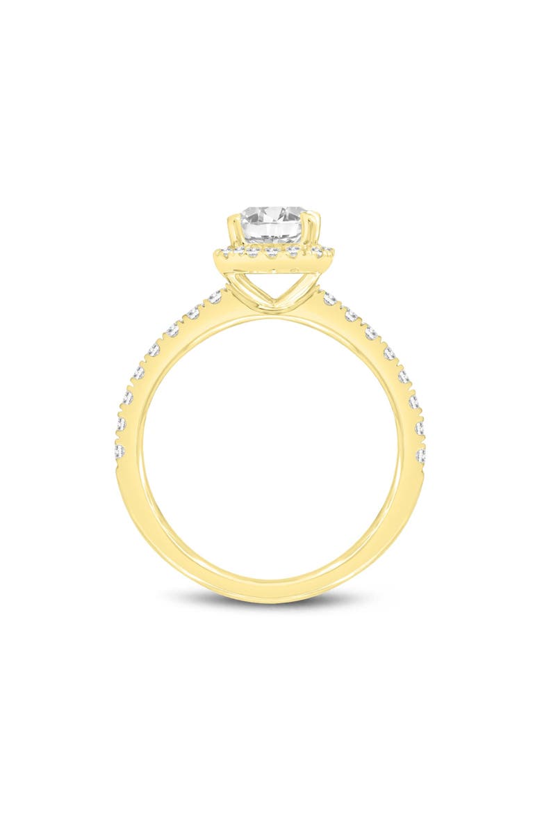 Arpine 14K Yellow Gold Emerald Cut Lab Grown Diamond Halo Engagement Ring - 2 Ct, Alternate, color, 14K Yellow Gold