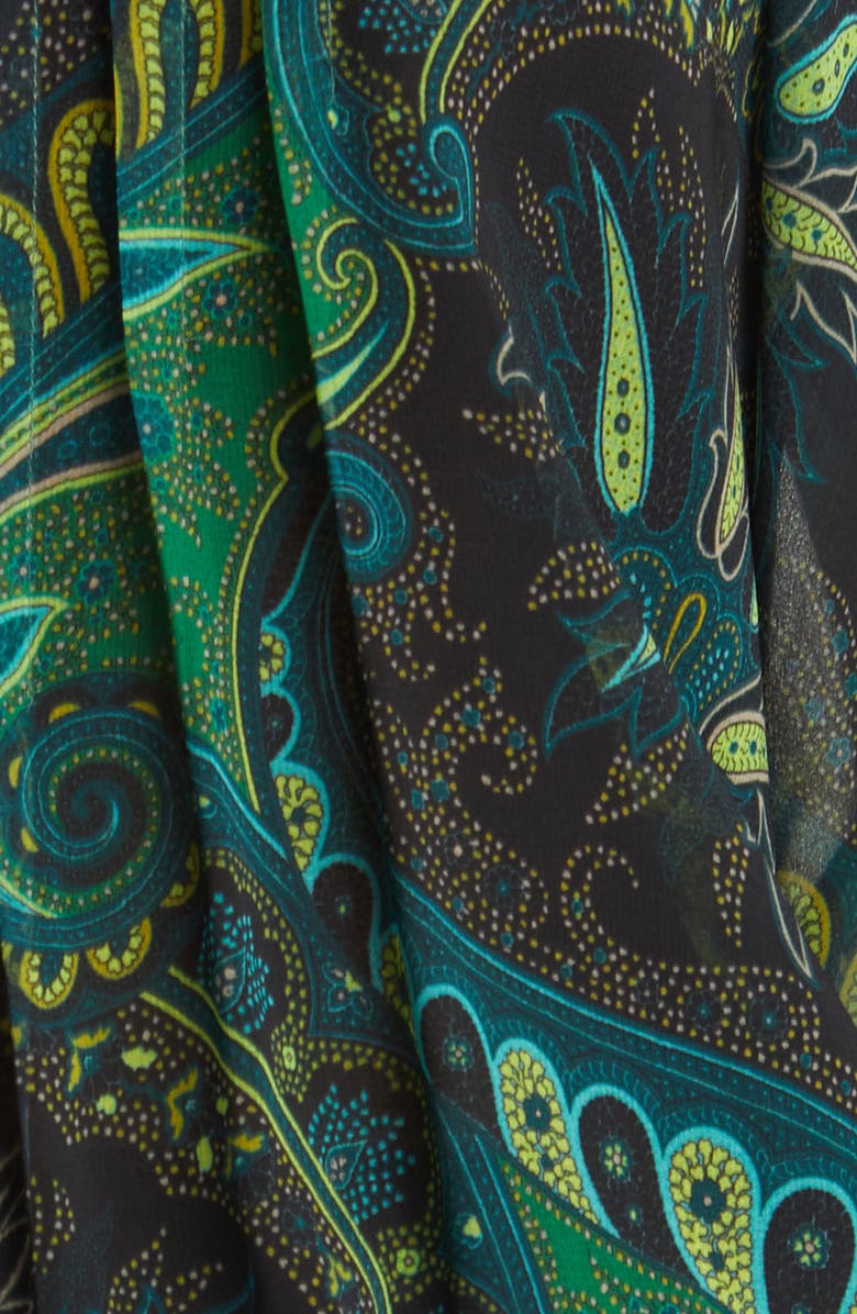 KOBI HALPERIN Paisley Print Georgette Peasant Top, Alternate, color, 