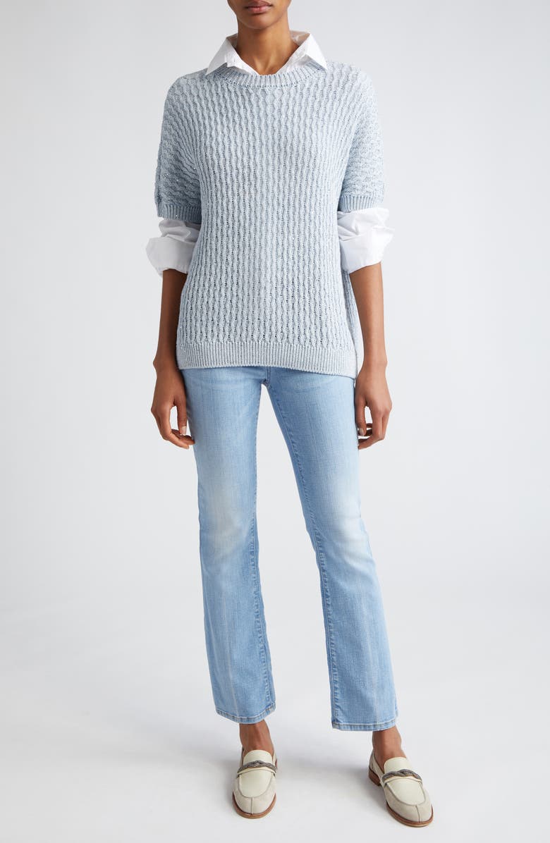 Eleventy Flare Jeans, Alternate, color, Baby Blue