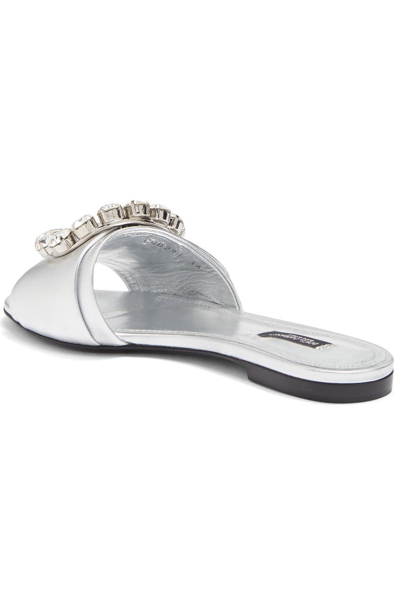 Dolce&Gabbana Leather Slide Sandal, Alternate, color,