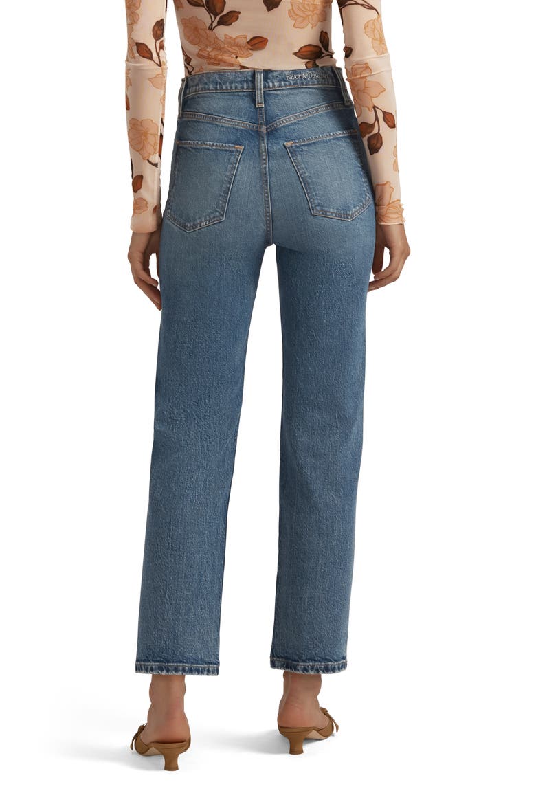 The Valentina Super High Waist Ankle Straight Leg Jeans, Alternate, color, MAUI